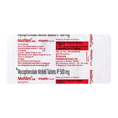 Mofilet 500mg Tablet 10'S - Auto Immune Disease-Imm