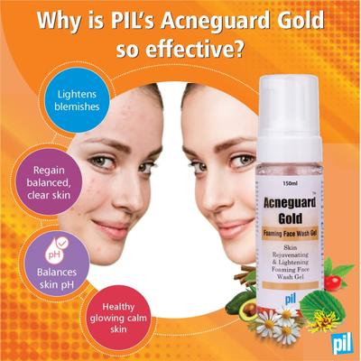 Acneguard Gold Foaming Face wash Gel 150 ml - Face Washes