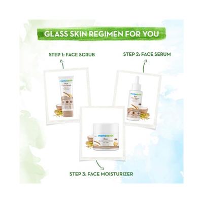 Mamaearth Rice Face Scrub with Rice Water & Niacinamide for Glass Skin B3+ 100gm - Scrubs & Exfoliants