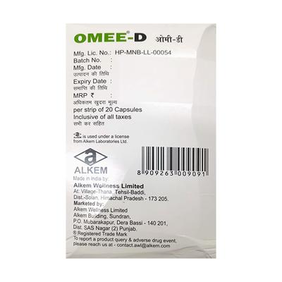 OMEE D Capsule 20's - Ulcer/Reflux/Flatulence-Aaa