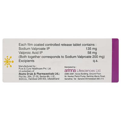 Amvalor Chrono 200mg Tablet 10'S - Epilepsy/Convulsion-Ant