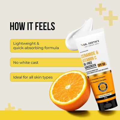 Dr. Sheth's Ceramide & Vitamin C Oil Free Sunscreen 50 gm - Face Sunscreen
