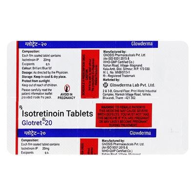 Glotret 20mg Tablet 10'S - Acne-Acn