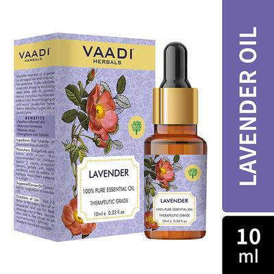 Lavender Essential Oil - Prevents Hairfall, Relieves Stress, Soothes Skin - 100% Pure Therapeutic Grade 10 ml - Essential Oils