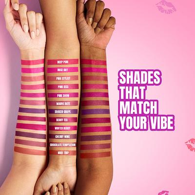 Elle 18 Color Pops Matte, Nude Nectar, Matte Finish, Moisturising Lipstick 4.3 g - Lipsticks