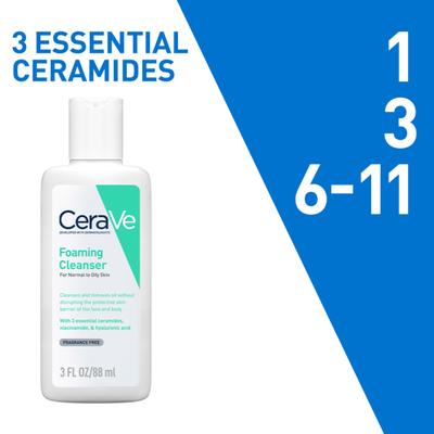 CeraVe Foaming Cleanser For Normal To Oily Skin 88 ml - Face Wash & Cleansers