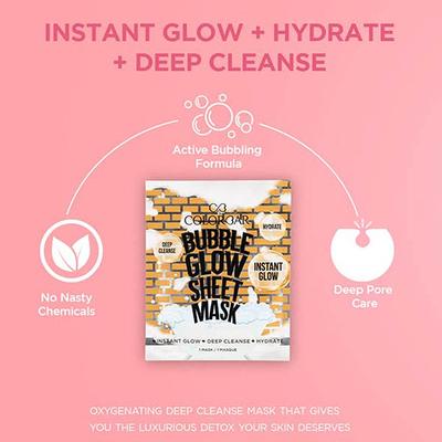 Colorbar Bubble Glow Sheet Mask - (Pack Of 3) 1's - Sheet Masks