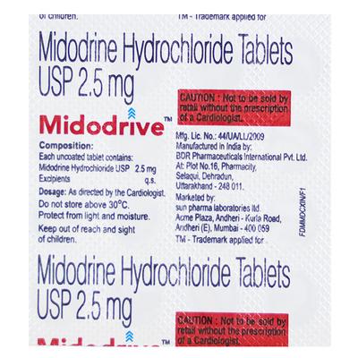 MIDODRIVE 2.5 Tablet 20's - Hypotension-Vas