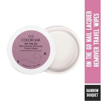 Colorbar On The Go Nail Lacquer Remover Wipes Rainbow Bouquet - 30's - Nail Polish Remover
