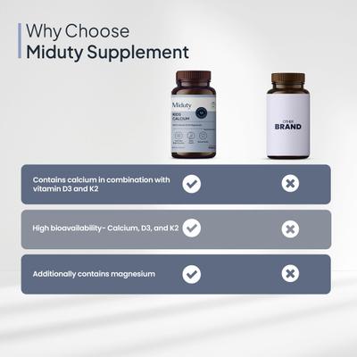 Miduty Kids Calcium Chewable Tablet 60's - Calcium And Minerals