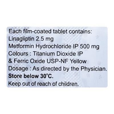 LINAPRIDE M 500 Tablet 10's - Diabetes-Ant