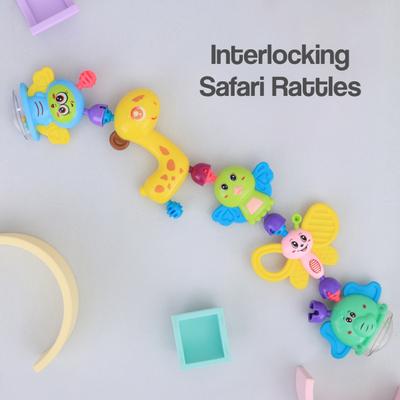 R for Rabbit Jingle Safari Rattles (Pack of 5) 1's - Baby Safety