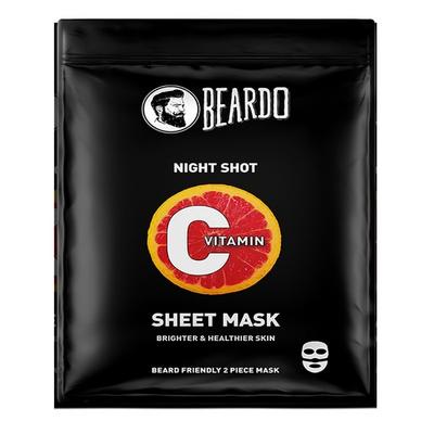Beardo Vitamin C Sheet Face Mask - Night Shot 20 gm - Masks & Peels