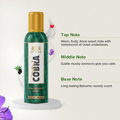 St. John Cobra Real Man Body Spray 100 ml - Men Deodorants/Roll-Ons