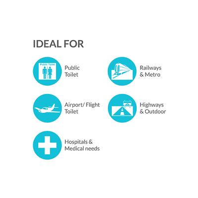 PeeBuddy Disposable Paper Toilet Seat Cover 60's - Toilet Seat Sanitizer