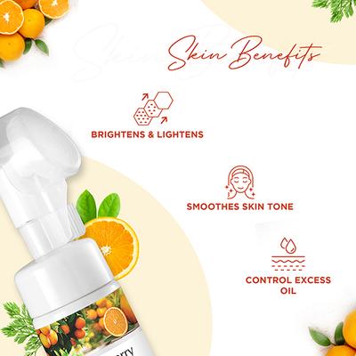 Astaberry Indulge Vitamin C Foaming Face Wash for Skin Illuminate - Smooths Skin Tone 150 ml - Face Wash & Cleansers