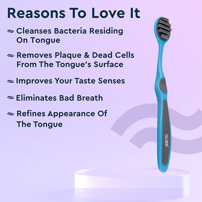 Gubb 1 Pc New Tongue Cleaner 1S T+ Blue 175gm 175 gm - Floss & Tongue Cleaners