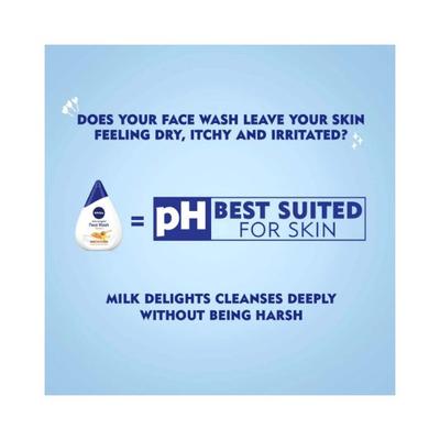 NIVEA MILK DELIGHT FACEWASH HONEY 100 ml - Face Wash & Cleansers