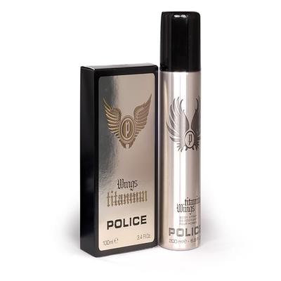 Police Titanium Gift Set(Eau de Toilette 100ml + Deo200ml) 300 ml - Perfumes (Edt/Edp)