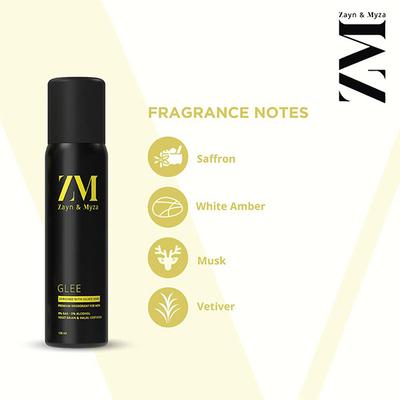 Zayn & Myza Glee No Alcohol Body Spray For Men 120 ml - Men Deodorants/Roll-Ons
