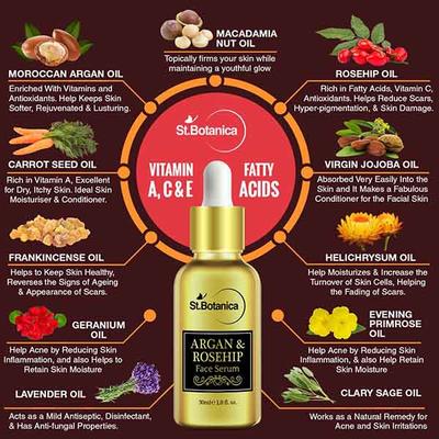 St.Botanica Argan & Rosehip Face Serum 30 ml - Dark Circle & Wrinkle Busters