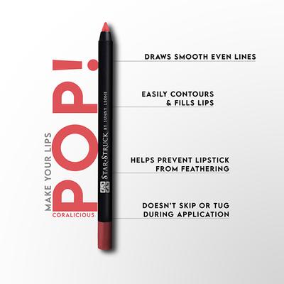 Star Struck by Sunny Leone Long Wear Lip Liner - Coralicious 1.2 gm - Lip Liners