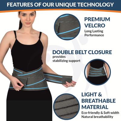 AccuSure Lumbo Support Belt (L) 1's - Knee/Leg Supports