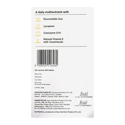 NUTROVA MULTIVITAMIN FOR MEN (VEG) Tablet 60's - Supplements-Vam