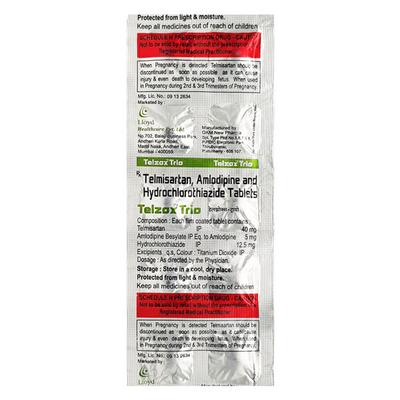 Telzox Trio 40mg Tablet 10'S - Hypertension-Ang