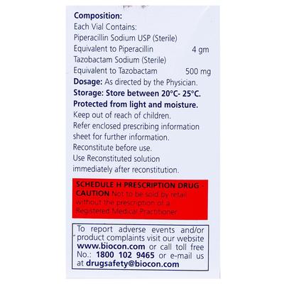 BIOPIPER TZ 4.5g Injection 1's - Bacterial Infections-Pen