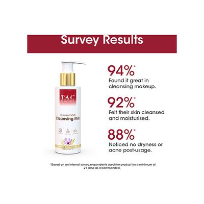 Tac - The Ayurveda Co. Kumkumadi Cleansing Milk for Deep Cleansing and Acne Prone Skin 100 ml - Make Up Removers