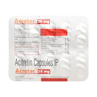 Acrotac 25mg Capsule 20'S - Psoriasis/Seborrhea/Ichthyosis-Pso