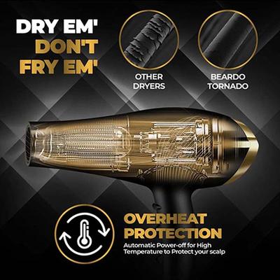 Beardo Studio Professional Tornado Hair Dryer 2000 W for Men 420 gm - Hair Dryers