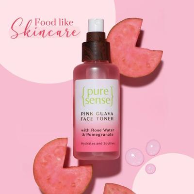 PureSense Pink Guava Face Toner with Rose Water, Pomegranate & Bamboo Water for Daily Use 100 ml - Face Mists