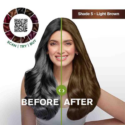 Garnier Color Naturals Creme Hair Color, Shade 5 Light Brown 105.6 Gm - Crème