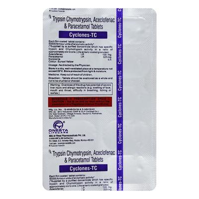 CYCLONES TC Tablet 10's - Pain relief-Nsa