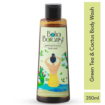 Boho Botanist Body Wash Green Tea & Cactus - Hydrates & Freshens, Sulphate Free Shower Gel 350 ml - Shower Gels & Body Wash