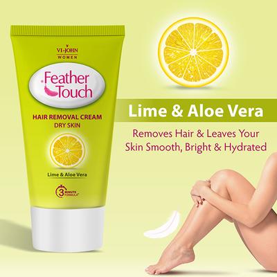 Vi-John Women Feather Touch Aloevera & Cucumber Hair Removal Cream - Pack of 5 x 40 gm + Feather Touch Rose & Aloevera Hair Removal Cream - Pack of 5 x 40 gm - Lotions & Creams