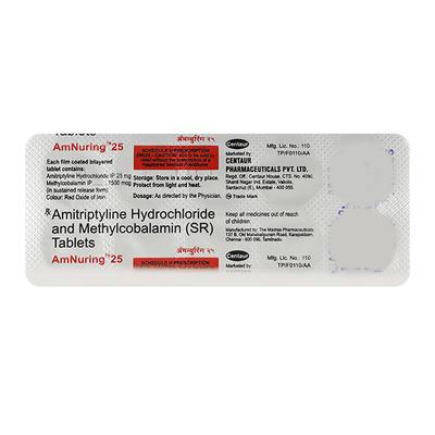 AMNURING 25mg Tablet 10's - Neuropathic Pain-Dru