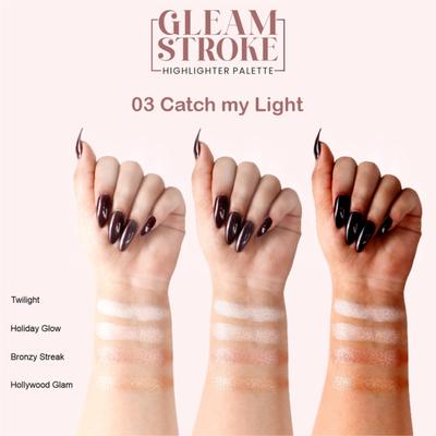 Matt Look Gleam Stroke Highlighter Palette Enriched With Vitamin E, Catch my light-03 16 ml - Highlighters & Illuminators