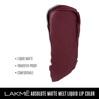 Lakme Absolute Matte Melt Liquid Lip Color Mauve Mix 6 Ml - Liquid Lipsticks