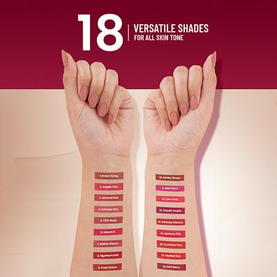 Swiss Beauty Stay On Matte Liquid Lipstick-Earthy Brown 2 gm - Liquid Lipsticks