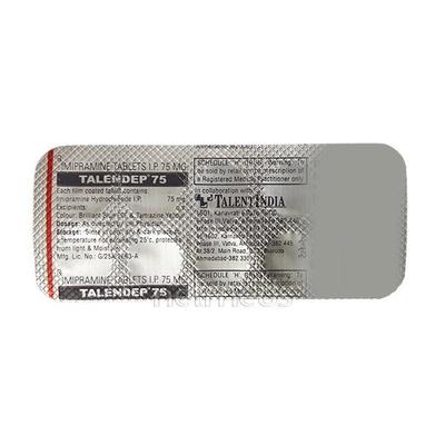 Talendep 75mg Tablet 10'S - Depression-Ant