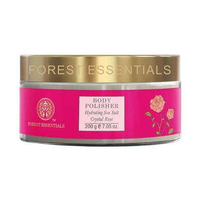 Forest Essentials Body Polisher Hydrating Sea Salt Crystal Rosescrubexfoliator 200 gm - Scrubs & Exfoliants