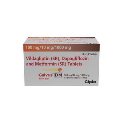 GALVUS DM 100/10/1000mg Tablet 10's - Diabetes-Ant