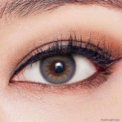 O-Lens Scandi Monthly Coloured Contact Lenses - Light Grey ( 0.00 ) 1's - Eyecare Lenses