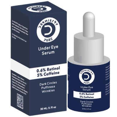 Dermistry Pure 0.6% Retinol 5% Caffeine Under Eye Serum 30 ml - Under Eye Creams & Serums