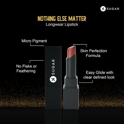 SUGAR Cosmetics Nothing Else Matter Longwear Lipstick - 03 Rust Have 3.2gm - Lipsticks