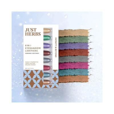 Just Herbs 8 In 1 Eye Shadow Lidsticks With Kumkumadi + Rice Starch , Infinity & Beyond 12gm - Eye Shadow Palettes