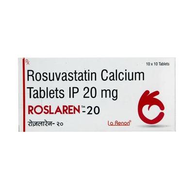 Roslaren 20mg Tablet 10'S - High Cholesterol-Dys